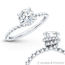 Forever Classic Round Moissanite 4Pr Solitaire Engagement Ring in 14k White Gold - £558.14 GBP+