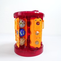 Lot Bakugan Bakurack Battle 15 Brawlers Spinning Holder Carrying Case Red Orange - £30.29 GBP