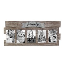 Rustic Wood Collage Picture Frame With Clips And Metal Detail Brown 26&quot; X 11&quot; - £23.78 GBP