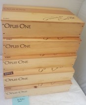 Lot of 5 Vintage Opus One by Mondavi Rothschild Wood Wine Crates LOT-8 - $163.35