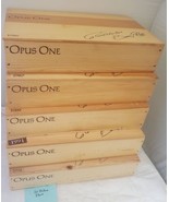 Lot of 5 Vintage Opus One by Mondavi Rothschild Wood Wine Crates LOT-8 - £127.92 GBP