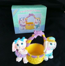 1991 Easter Hallmark Crayola Bunny and Candy Cotton Tail Figurine Basket... - $32.73