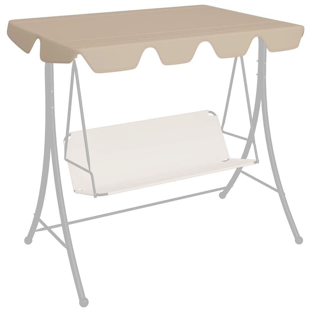 vidaXL Replacement Canopy for Garden Swing Beige 74&quot;/66.1&quot;x57.1&quot;/43.3&quot; - $69.53