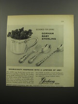 1955 Gorham Strasbourg Pattern Baby Sterling Silverware Advertisement - £14.78 GBP