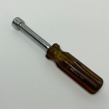 RARE Vintage AWARD 1/3&quot; Nut Driver with 6 Point Hex Head Brown Handle USA - £37.05 GBP