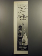 1952 Old Spice Shaving Cream and After Shave Lotion Ad - This way to the best  - £14.54 GBP