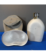 VINTAGE HOYANG NORWEGIAN NORWAY MILITARY ALUMINUM CANTEEN, CUP, &amp; CANTEE... - $727.18 MXN
