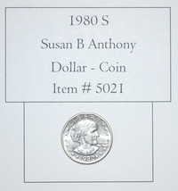 1980 S, Susan B Anthony Dollar Coin, # 5021, dollar coins, vintage money... - €9,79 EUR