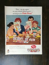 Vintage 1957 Post-Tens Cereal Family at Table Full Page Original Color Ad - £5.22 GBP