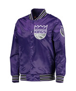 NBA Sacramento Kings Purple Satin Letterman Bomber Varsity Baseball Jacket - $104.98