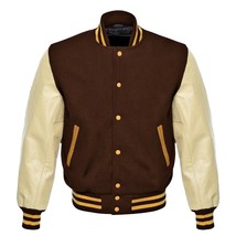 Stylish Men Varsity Leather Jacket - $53.00