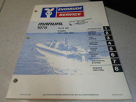 1978 Evinrude Servizio Negozio Riparazione Manuale 70 75 HP OEM Barca 5397 - £62.32 GBP