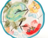 Four (4) Pioneer Woman ~ Turquoise ~ Vintage Bloom ~ 8.5&quot; Ceramic Salad ... - $56.10