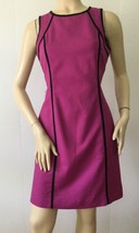 Michael MICHAEL KORS Fuchsia &amp; Black Sleeveless Dress w/o Belt (Size 4) - £39.92 GBP