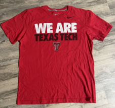 Nike Texas Tech Short Sleeve Graphic Tee Size Large Red TTU Red Raiders Swoosh - £10.88 GBP