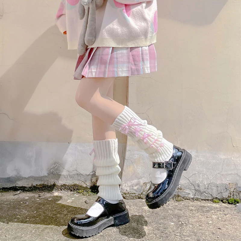 Play Lolita Leg Warmers Japanese Women Gothic Long Socks Women&#39;s Leggings Gaiter - £23.18 GBP