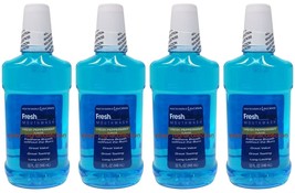 (4) Freshology Lavoris Fresh Breath Mouthwash Fresh Peppermint Mouth Was... - £31.14 GBP