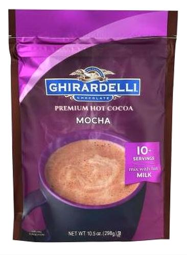 Ghirardelli Hot Cocoa Mocha Chocolate Mix Case of 6 packets, 10.5 pouch - $52.99