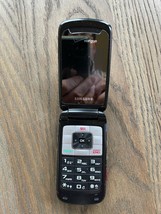 Samsung Metallic Gray Verizon Flip Phone.  Nice Looking!  - $12.87