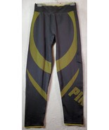 Pink Active Leggings Womens Size XL Black Polyamide Pocket Logo Elastic ... - $20.86