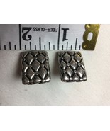 70s vintage AIRESS STERLING PUFFY PILLOW QUILT EARRINGS  7/8&quot; - $932.93 MXN