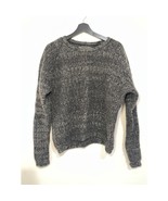 Lambswool Womens Sweater Size XL Grey Black Eco Friendly Casual Dress Bu... - $16.68 CAD