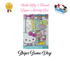 Sanrio Hello Kitty &amp; Friends Super Activity Color Sticker &amp; Design Art S... - £11.61 GBP