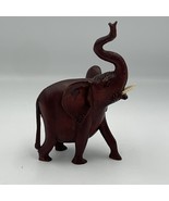 Small Vintage Hand Carved Wooden Elephant / Wooden Elephant Figurine 5.5... - $20.57