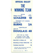 1971 Baltimore ballot for Mayor William Donald Schaefer - $13.55 CAD