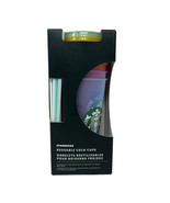 Starbucks Reusable Cold Cups Set of 5 - 24 Fl oz Multi Color - NEW Summe... - £15.49 GBP