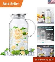 1 Gallon Clear Borosilicate Glass Pitcher for Refreshing Hot and Cold Be... - $54.00