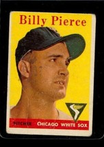 Vintage Baseball Trading Card Topps 1958 #50 Billy Pierce Chicago White Sox - £9.82 GBP