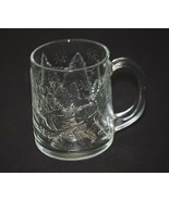 Luminarc USA Clear Glass Hot Chocolate Mug w Horse Drawn Sleigh Christma... - £10.14 GBP