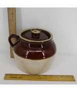 USA Lidded Boston Bean Pot Large Soup Crock 3 Crown USA Stoneware Potter... - $81.21 CAD