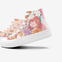 Japanese Student Sweet Sweet Cute Girl Hand-Painted Canvas Shoes Female High-top - £38.89 GBP