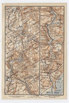 1906 Original Antique Map Of Vicinity Of Monmouth Ross Chepstow / Wales - £15.08 GBP