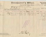 Leavenworth County Kansas Treasurer&#39;s Office Property Tax Statement 1907 - £21.80 GBP