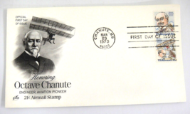 Octave Chanute Aviation Pioneer Cachet FDC 21¢ Airmail Stamps Kansas 1979 - €0,97 EUR