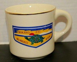 Vintage Boy Scout Mikano 231 Milwaukee WWW Turtle Crest Ceramic Coffee M... - $24.75