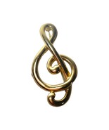 Vintage P.E.P. Erwin Pearl PEP Gold Tone Treble Clef Music Note Brooch Pin - £38.18 GBP