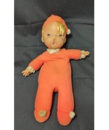 Baby Beans Yawning Sleepy Boy Orange Vintage Doll - $18.70