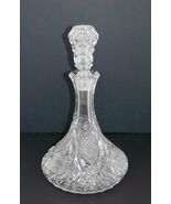 Crystal Rose Etched Ships Carafe Decanter with Topper - €33,82 EUR