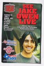 JAKE OWEN Concert Poster- April 12, 2007- KASE 101, Austin, Texas - £14.15 GBP