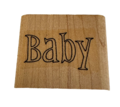 Stampin Up Rubber Stamp Baby Block Letters Shower Invitation Card Sentiment Word - £2.33 GBP