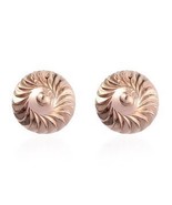  NEW   14K Yellow Gold Over Sterling Silver Spiral Stud Earrings - $104.05 CAD
