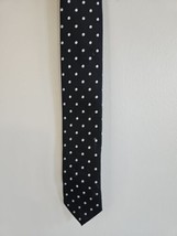 Carbon Elements Black/White Polka Dot Pattern Skinny Neck Tie, 100% Poly... - £11.19 GBP