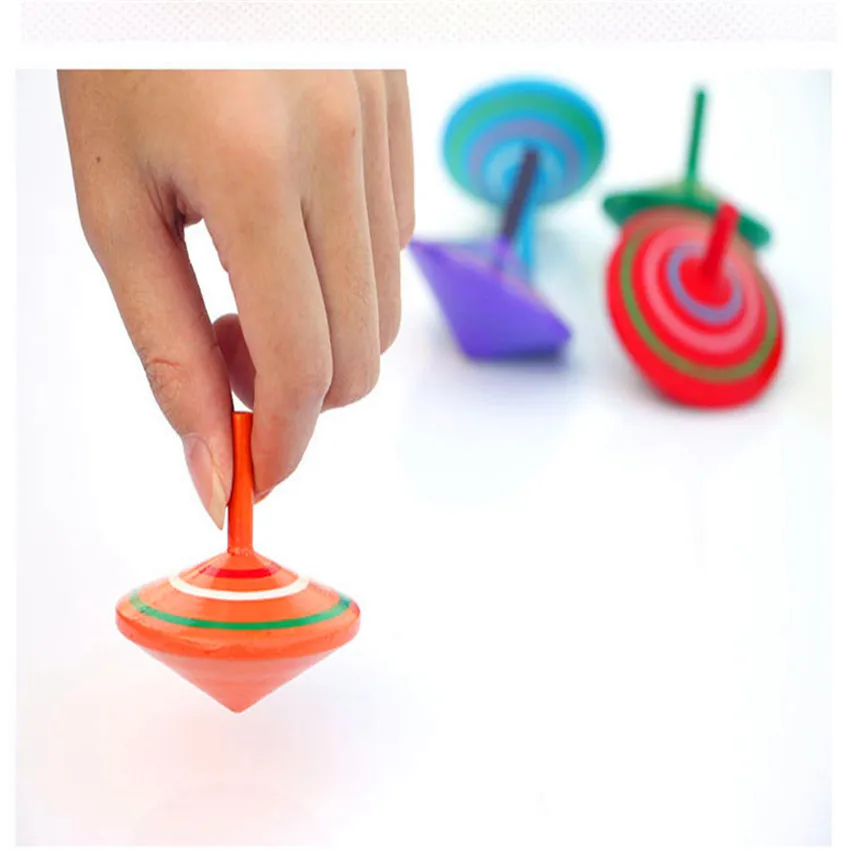 3Pcs Child Classic Toy Traditional Wooden Baby Toys Gyroscope Toy Rotating - £6.53 GBP
