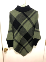 Double Zero Plaid Mock Neck Sweater Womens SZ Large - £9.28 GBP