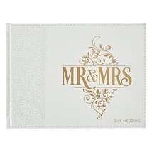 Christian Art Gifts Wedding Guest Book | Mr. and Mrs. Our Wedding Lacey White Fa - £21.35 GBP