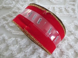 2-1/2&quot; Wide NOBLE RED Acetate Acrylic Wired RIBBON ROLL - 20 Yds. - $20.00